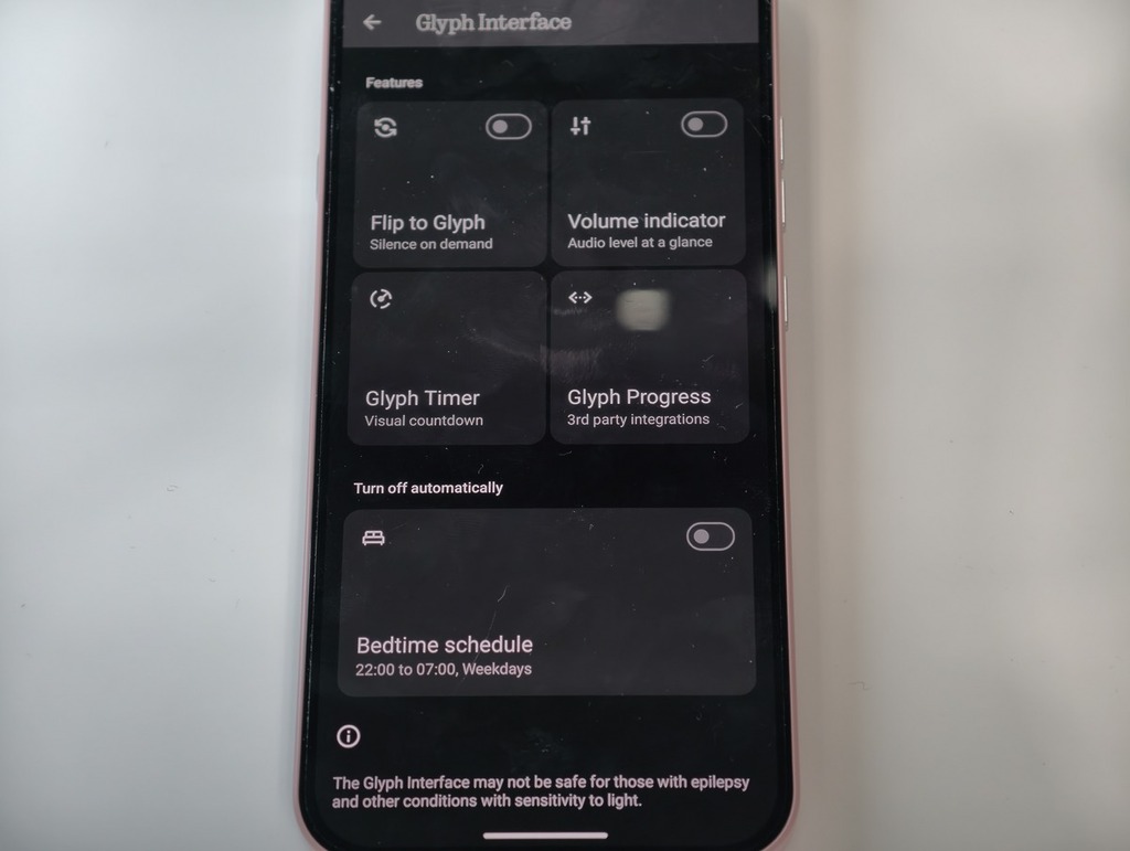 Glyph Bar 設定可以讓用家控制如顯示充電量、倒數時計等。
