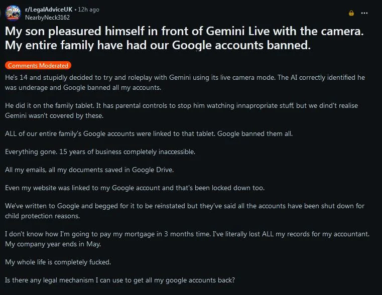 近日,一則來自英國的 Reddit 匿名貼文在網路上瘋傳,迅速成為科技圈與家長社群熱議話題。