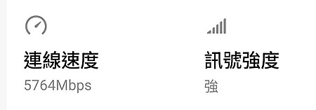以手機全速 5,764Mbps 連接