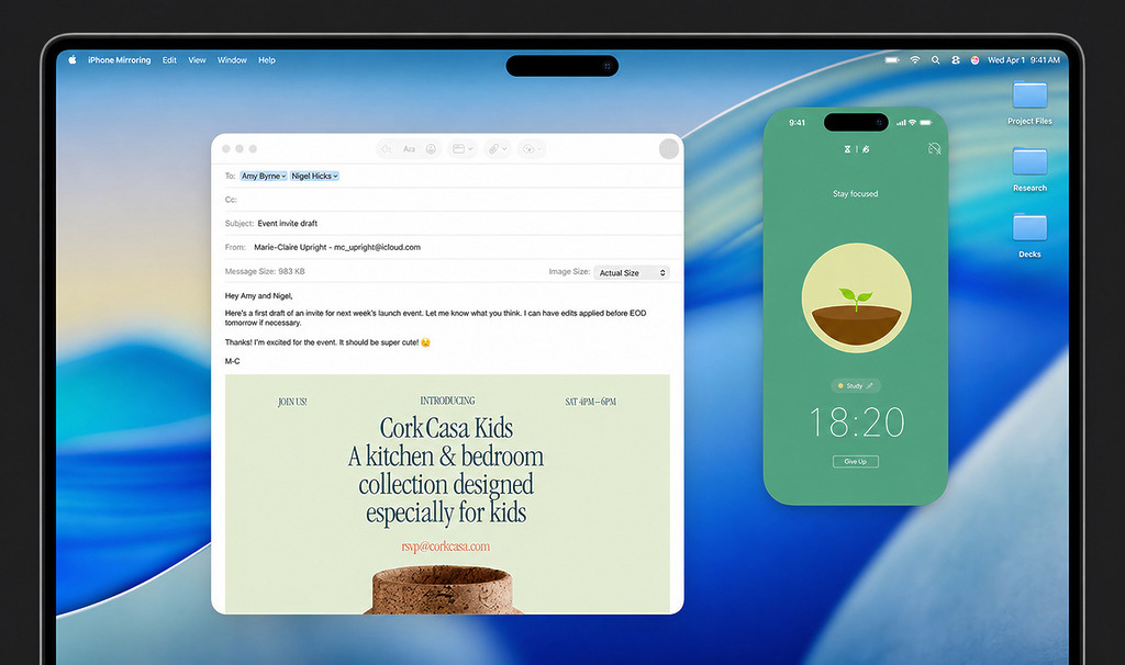改用動態島設計似乎會是 MacBook Ultra 的特色之一。（圖片由 AI 修改）