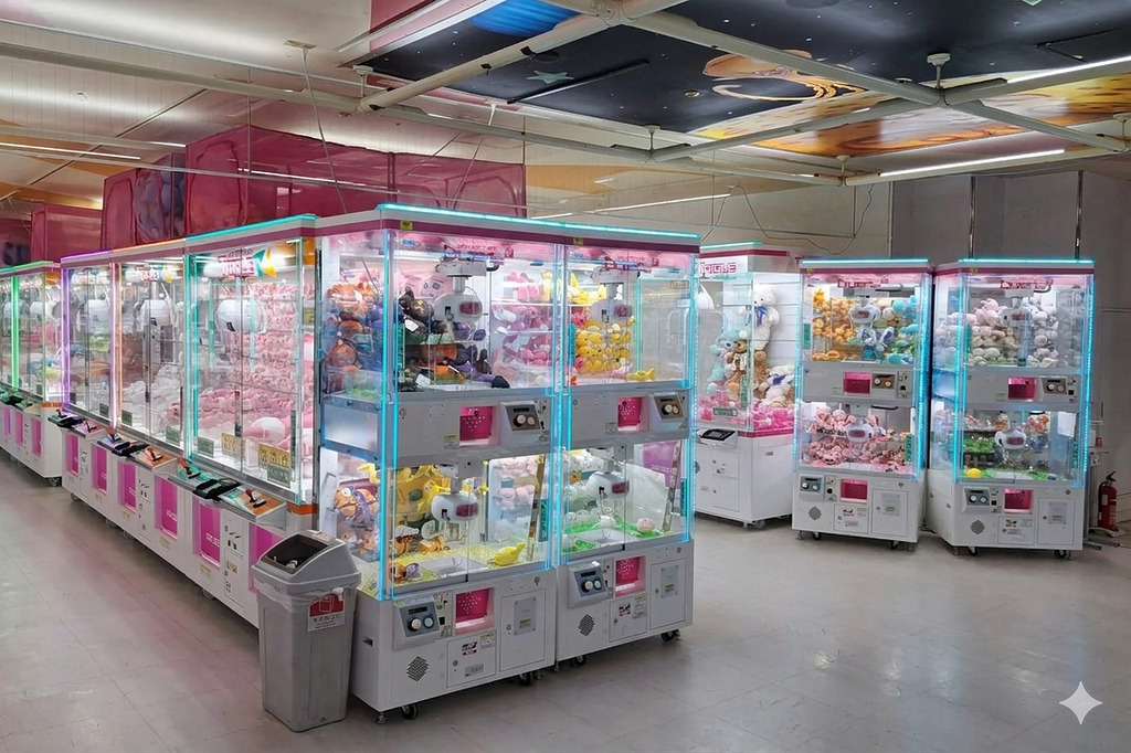 在本地零售市道低迷下，近年夾公仔機店卻在香港各區越開越多，彈珠機店亦開始遍佈大小商場。