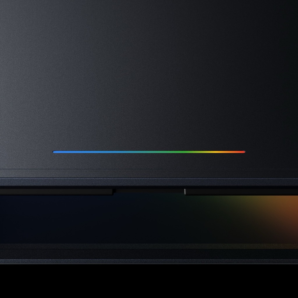 機蓋上的 Glowbar 是 Googlebook 的標誌性設計。