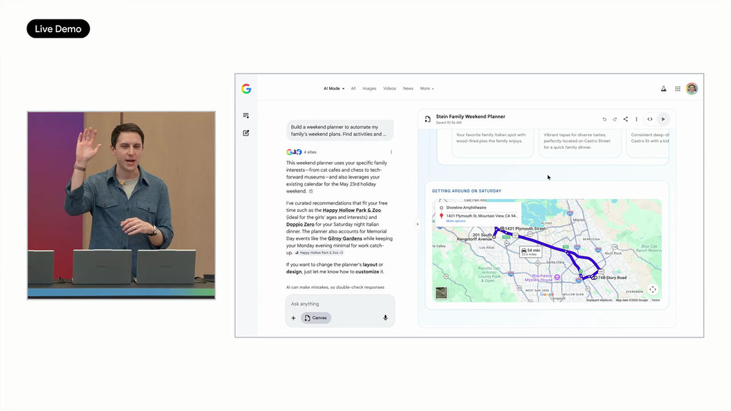 不單可以包含其他 Google 應用的資料(例如前往場地的路線),還能安全地連接其他 Google 應用如 Gamil 或日曆。