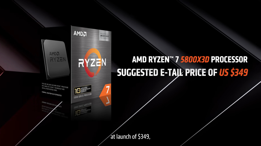Ryzen 7 5800X3D 10 週年紀念版,比 7700X3D 貴是甚麼原因?是製程不同呀。