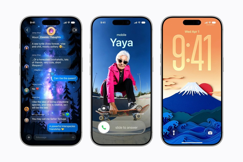 影像樂園深度整合系統,可用於訊息 (Messages) 背景、聯絡人海報、鎖定畫面壁紙等。