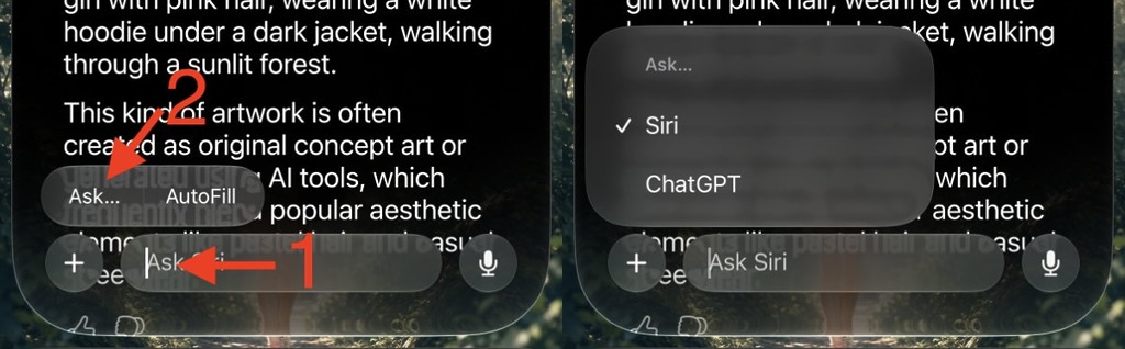 可以切換由 ChatGPT 回答，但…