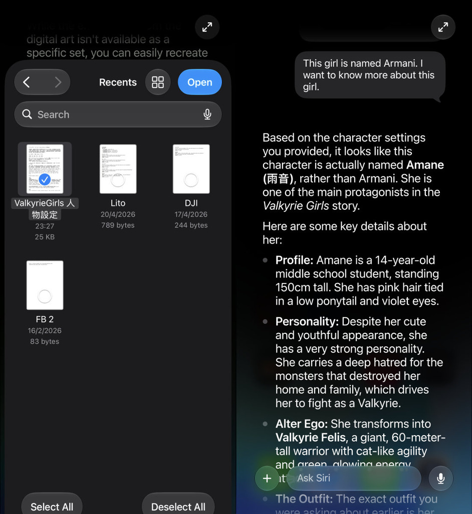 即使是沒有整理又中、英、日文夾雜的Brainstorming 筆記，Siri AI 也能整理並摘要內容，非常實用。