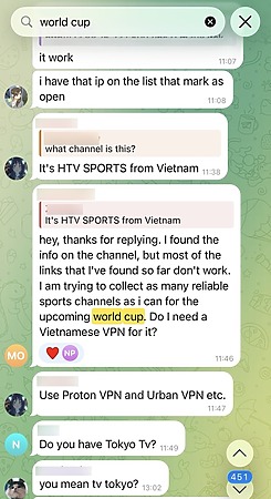 社交網絡上有很多群組討論如何收看世界盃賽事直播，不過這些地方也是惡意軟件和釣魚網站散布的溫床。