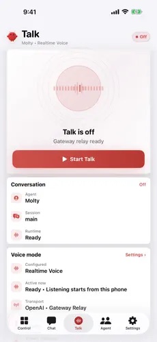 即時聊天與 Talk Mode