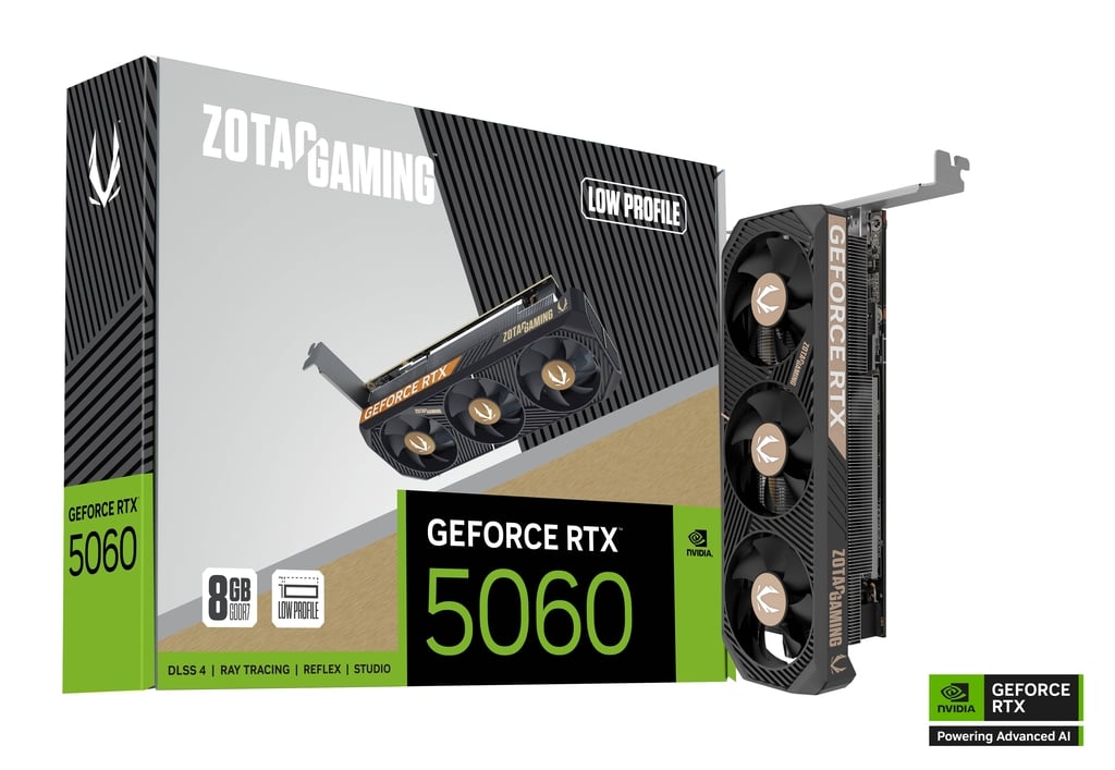 RTX 5060 8GB 首發當時規格太保守,但到了現在,反而成為了玩家的救贖。如果揀 LOW PROFILE 版,要和 STEAM MACHINE 比大小也可以。