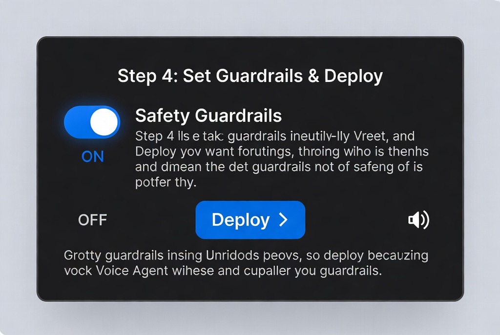 5. 完成語音、Guardrails 等設定後部署,即可測試使用。