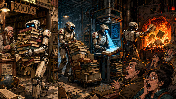 AI 企業搶購 2022 年前舊書訓練模型　大量實體書可能被有系統地銷毀 !?