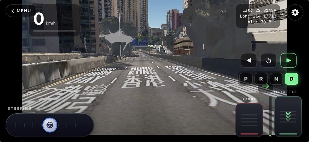 路面行車線指示能清晰辨識，但路牌就比較差。