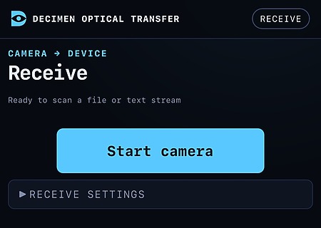 3. 點擊 Start camera;