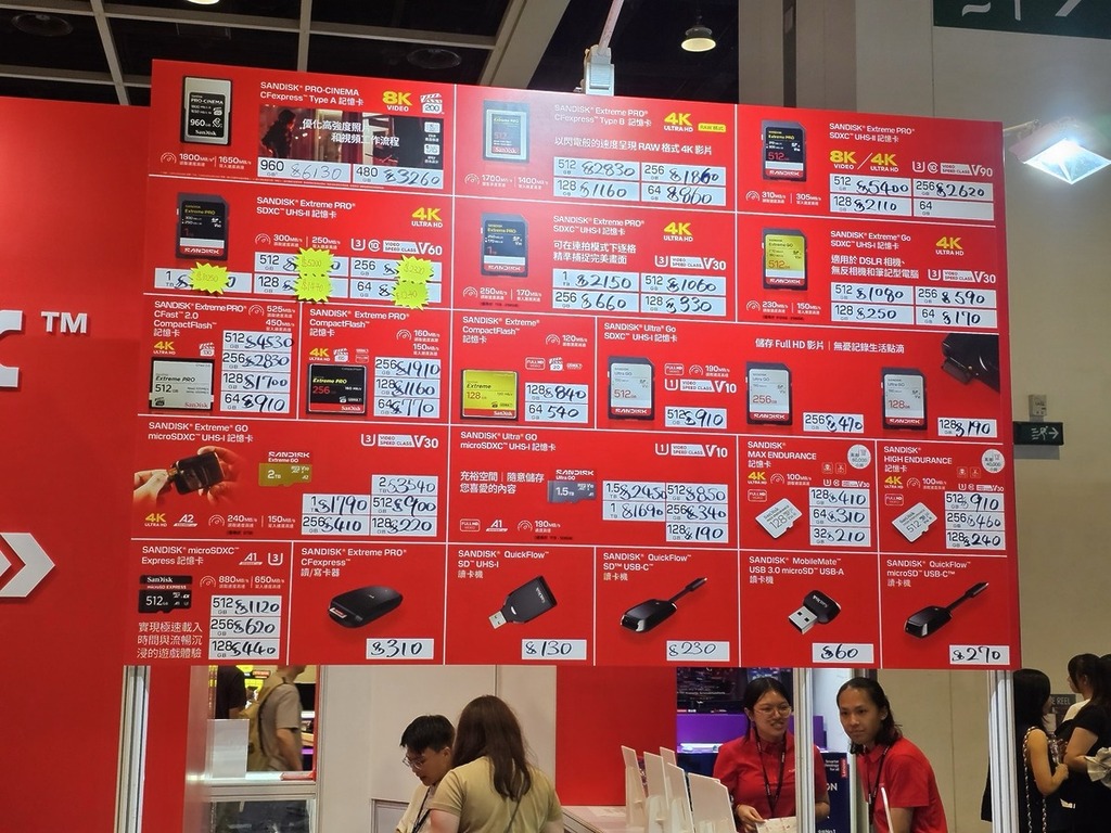 其他 SanDisk 產品報價 (Booth: SanDisk J17-20)