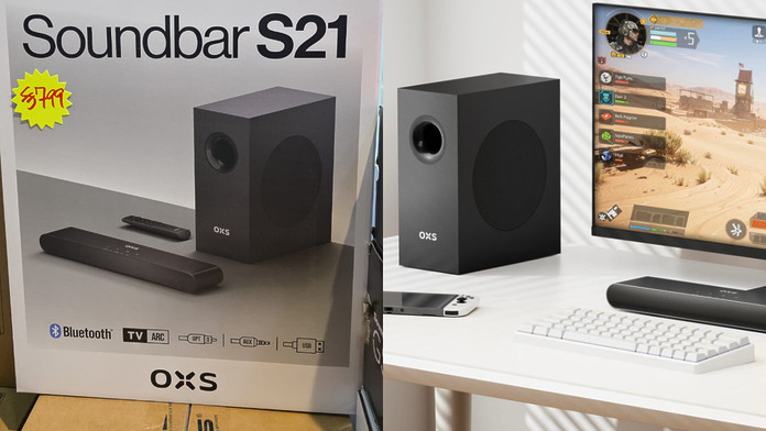 oxs-s21-affortable-2-1-soundbar-suitable-for-small-monitor-01 $799 平玩 2.1 Soundbar 40cm 電腦 mon 都啱用