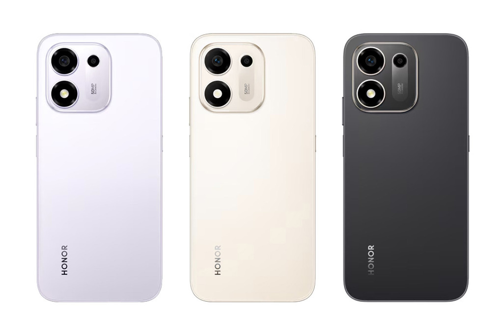HONOR 600S 提供霧光紫、沙漠金及絨黑色三款配色。