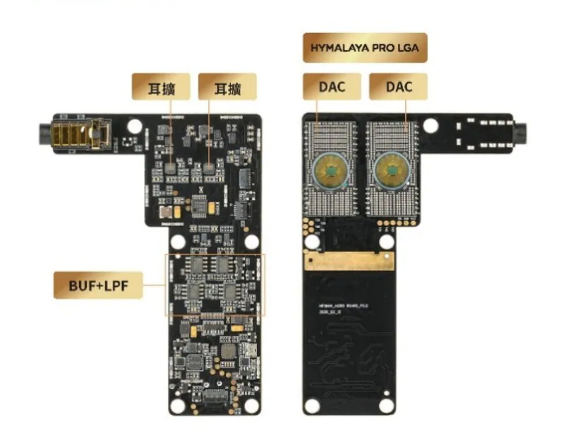 採用 HYMALAYA PRO LGA R2R DAC:全面支援 DSD512 及 PCM 768kHz/32bit 超高解析度解碼,音色密度極高、人聲溫潤耐聽。