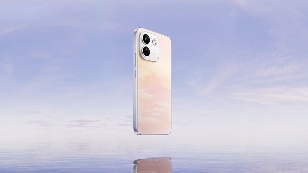 REDMI Note 17 Pro Max 5G 獨有的幻變橙配色,採用光致變色背板,於紫外光照射下可由雲朵白轉變為溫暖的粉橙色調。