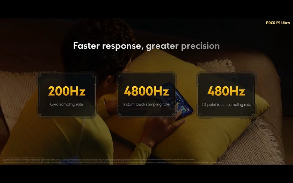 支援達 4,800Hz 即時觸控取樣率及 480Hz 10 指觸控取樣率,操作反應更快。