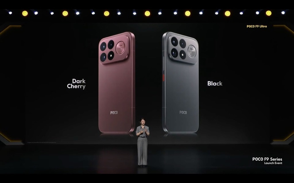 POCO F9 Ultra 提供黑色和全新的 Dark Cherry 選擇。