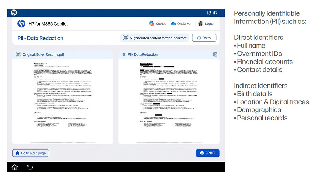 個人資料自動隱蔽(PII Redaction)功能省卻用戶手動刪除敏感資料的時間和減少錯漏機會。