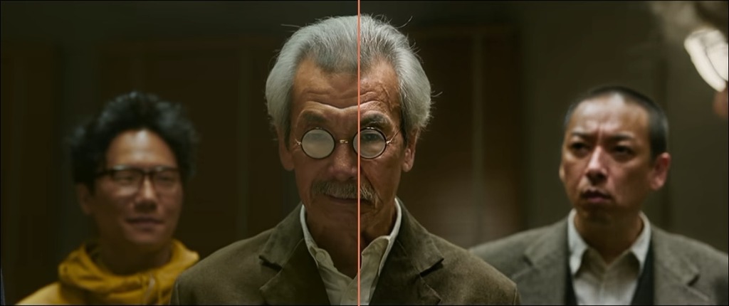 留意眼鏡上的反射,右邊套用了 Neural Renderer 後眼鏡反射明顯減淡,眼鏡下的目光清晰可見。