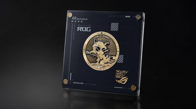 每枚「ROG 極致信仰金幣」都刻有跟機相同的獨立編號。
