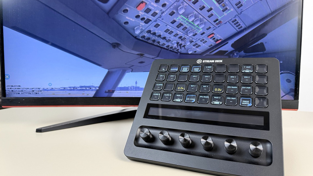 有這麼多按鈕、旋鈕,即使是 A320Neo 空中巴士的錶板也可以完整收納。遊戲 profile 可以在 Elgato Marketplace 下載/購買得到。