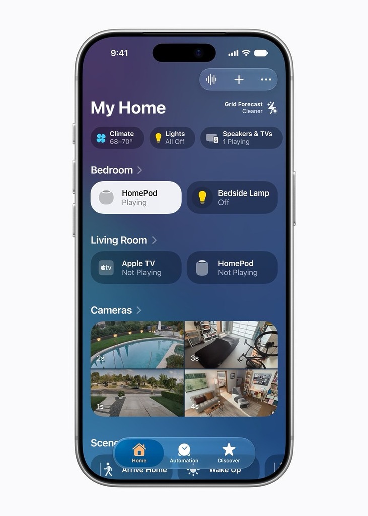作為智能家居中樞,HomePod mini 2 可透過語音輕鬆控制多種智能家居裝置。